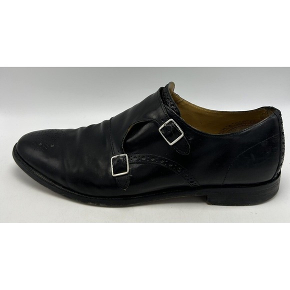 Cole Haan Other - Cole Haan Loafers Mens 12 M Slip On Black Monk Strap Leather Double Buckle